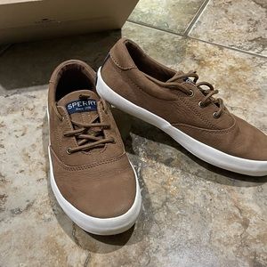 Kids sperry shoes size 3. Worn once for about 2 hours for a play.